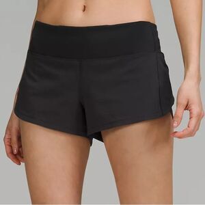 NWOT RARE Lululemon Dark Blue w/ Cutout Pattern Speed Shorts Size 4